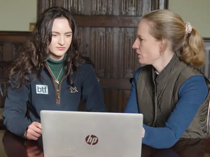 Agricultural valuers Charlotte P Wood and Hannah Henshall.