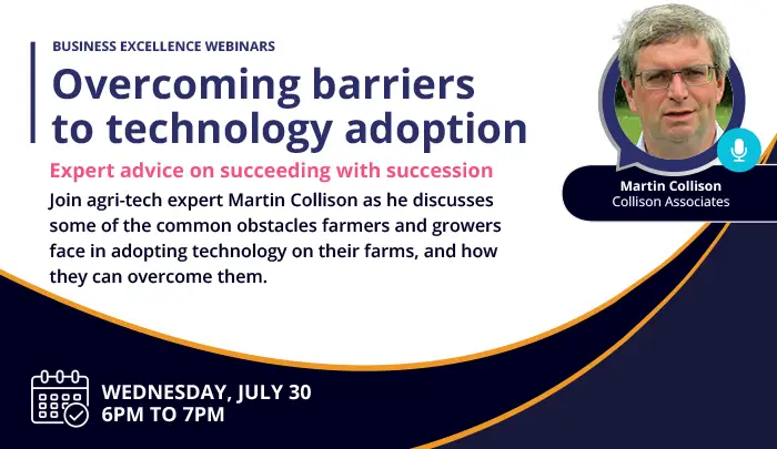 Join our webinar to get an insight into how farmers and growers can best adopt technology in their own farms.