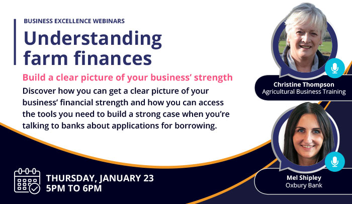 Join Christine Thompson and Mel Shipley to uncover how you can get a clear picture of your business' finances.