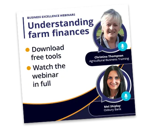 Christine Thompson and Mel Shipley contributed to our webinar on understanding farm finances.