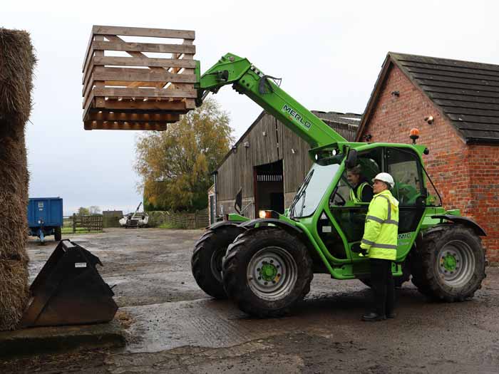 Telehandlers can pose a risk in produictive farm environments.