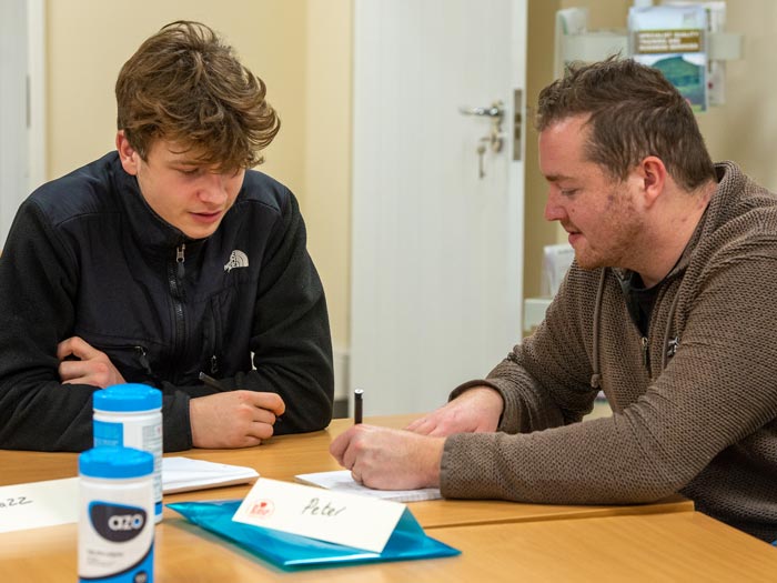 Students brushing up their core skills during a course at VA Training, Northallerton. Photograph: John Eveson.