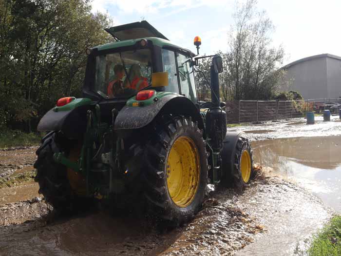 Young people working in tractor together. Picture: Riccardo Magliola at Myerscough College.