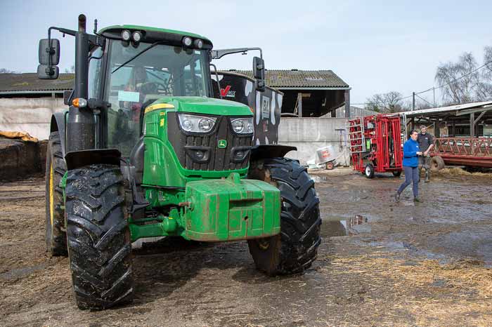 Young person driving tractor on a working farm. Picture: Ruth Downing.