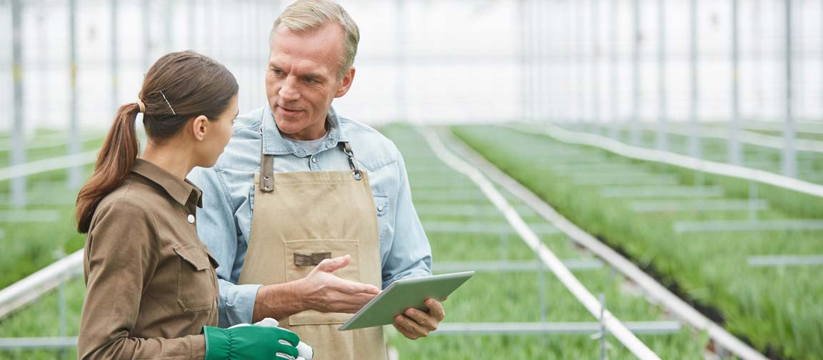 Horticulture manager giving an employee some positive instructions. Picture: SeventyFour/Shutterstock.com