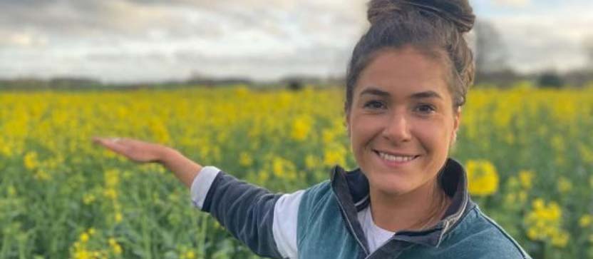 Rebecca Wilson is the fifth generation of her family to work their family mixed arable and sheep farm.