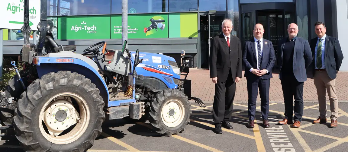 Left to right, Defra Minister Daniel Zeichner, Professor Ken Sloan, Dr. Peter Quinn and Stephen Jacob discussed the future or farming and growing, and how technology and skills would help deliver that.