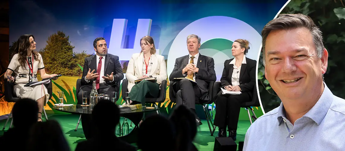 There were plenty of reasons for industry optimism at this year's Oxford Farming Conference, says Stephen Jacob (inset). Picture: Oxford Farming Conference.