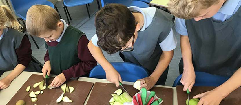 Students taking part in lessons at Susan's Farm, Carlisle.