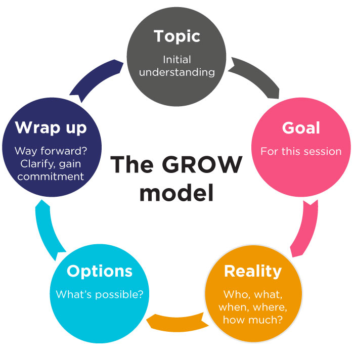 Find out more about the GROW model and other coaching tools in our Essential Skills online learning.