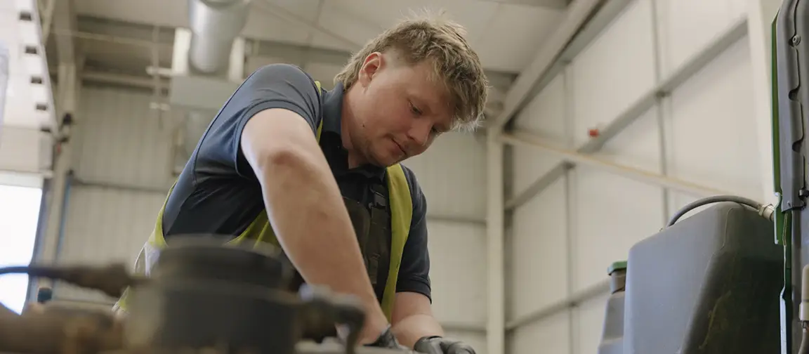 Lewis is working with a wider range of machines in his new role htan he did in the Army.