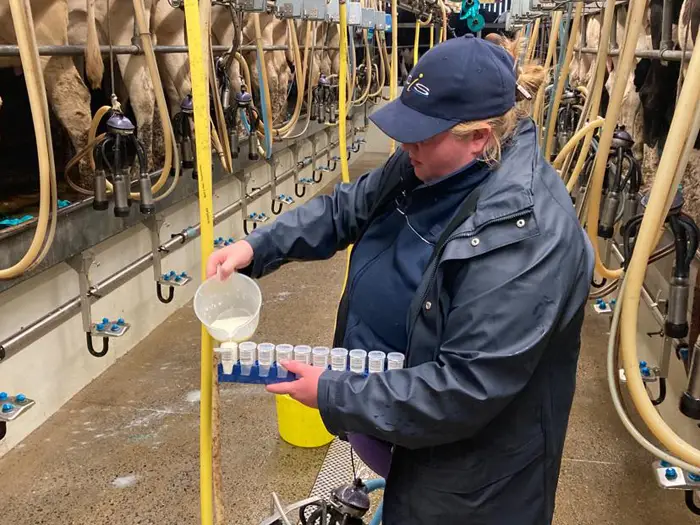 Milk recorders are responsible for ensuring the quality of milk is up to the standard for entering the food chain.