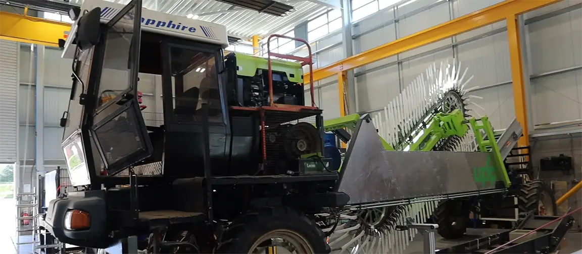 The harvester makes more from the farmer's broccoli crop by processing more of the stem into an additional product, which the farmer can then profit from. The broccoli harvester can work at speeds up to 4kph. Picture: Riccardo Magliola/tiah/org.